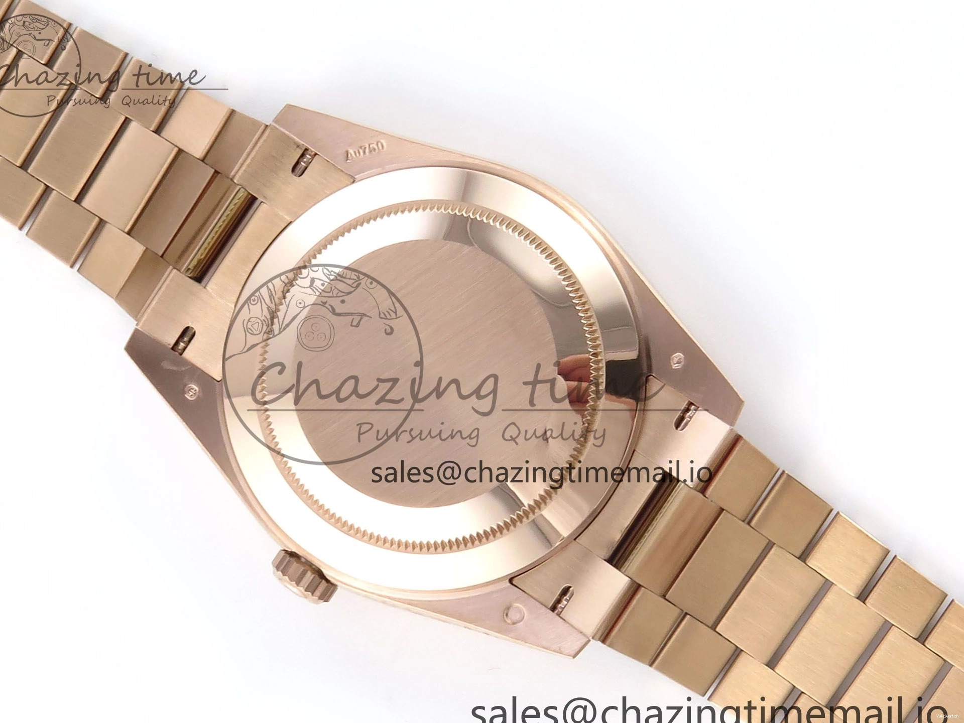 (Gain Best 40 RG A2836 Brown 228235 1:1 Weight) Noob Dial Edition Roman Bracelet President Date Day on 0326